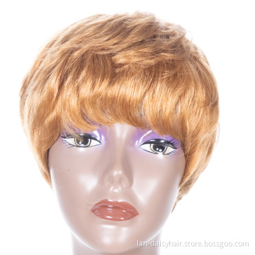 Cuticle Aligned Short Curl Front Machine Made Bob Wig Short Curl Virgin Hair Peruvian Human Hair Wigs for Black Woman